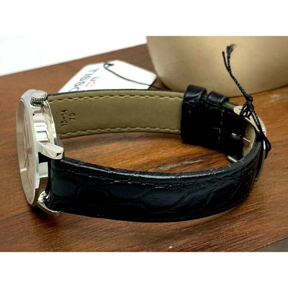 Tissot Women's Watch Swiss Quartz Silver Dial 30mm Black Leather T1092101603200 - Picture 8 of 13